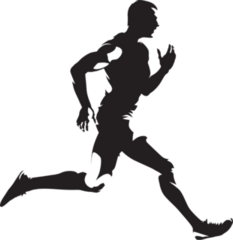 Running Man Silhouette Sticker