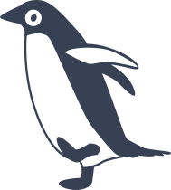 Running Penguin With Big Eyes Sticker