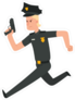 Running Police Officer Sticker