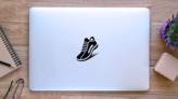Running Shoe Icon Sticker on a Laptop (New) example