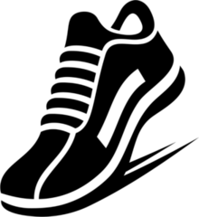Running Shoe Icon Sticker