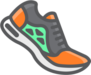 Running Shoes Fitness Icon Sticker