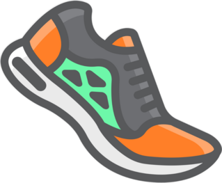Running Shoes Fitness Icon Sticker