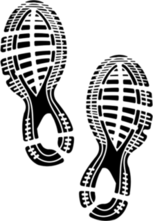 Running Shoes Imprint Sticker