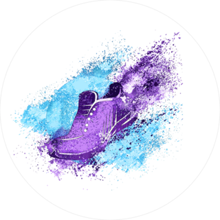 Running Shoes Splatter Sticker