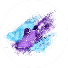 Running Shoes Splatter Sticker