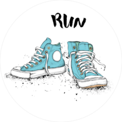 Running Sneakers Sticker