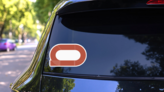 Running Track Sticker on a Rear Car Window (New) example