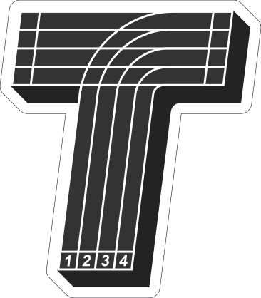 Running Track T Sticker