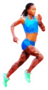 Running Woman, Abstract Geometric Sticker
