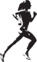Running Woman Silhouette Sticker