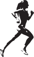 Running Woman Silhouette Sticker