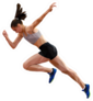 Running Woman Sprinter Polygonal Style Sticker