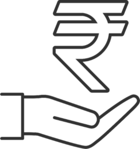 Rupee In Hand Sticker