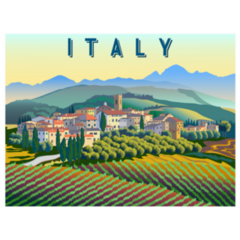 Rural Landscape Summer Day In Italy Sticker