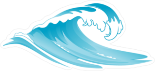 Rushing Wave Sticker