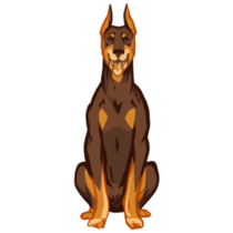 Rust Doberman Sticker