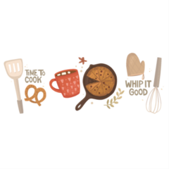 Rustic Kitchen Utensils Sticker