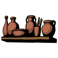 Rustic Mud Clay Sticker