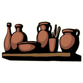 Rustic Mud Clay Sticker