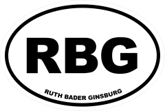 Ruth Bader Ginsburg RBG Oval Sticker