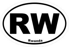 Rwanda Rw Oval Sticker