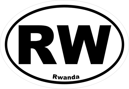 Rwanda Rw Oval Sticker