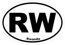 Rwanda Rw Oval Sticker