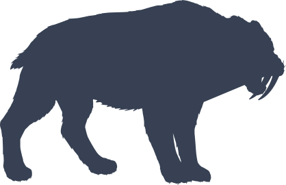 Saber Toothed Tiger Silhouette Sticker