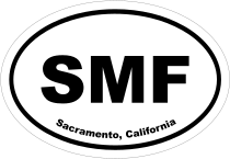 Sacramento, California Oval Stickers