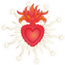 Sacred Heart Of Jesus Burning Bright Sticker