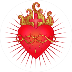 Sacred Heart Of Jesus Christian Sticker