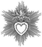 Sacred Heart Of Jesus with Sun Rays Sticker
