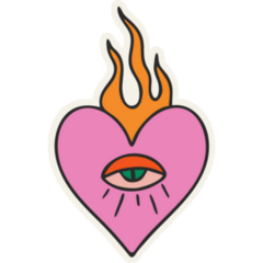 Sacred Mexican Heart Sticker