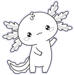 Sad Axolotl Sticker