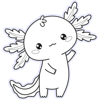 Sad Axolotl Sticker