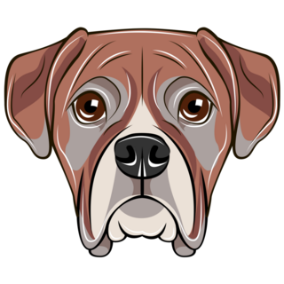 Sad Boxer Face Sticker