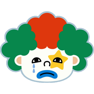 Sad Clown Face Sticker