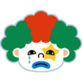 Sad Clown Face Sticker