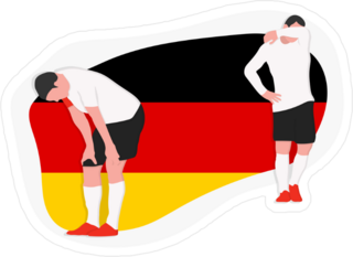 Sad Defeated Germany Football Team Player Sticker