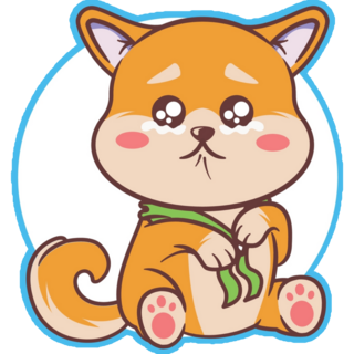 Sad Orange Shiba Sticker