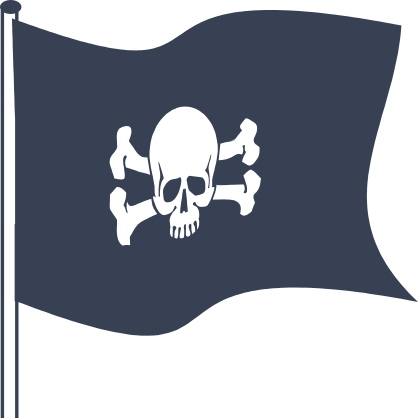Sad Pirate Flag Sticker