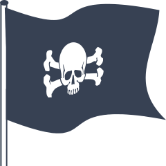 Sad Pirate Flag Sticker