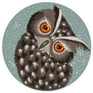 Sad Ruffled Owl Sticker