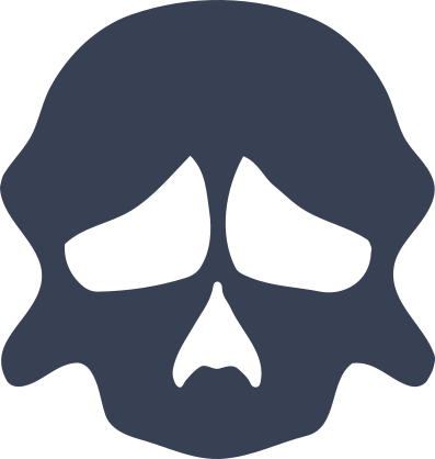 Sad Skull Sticker