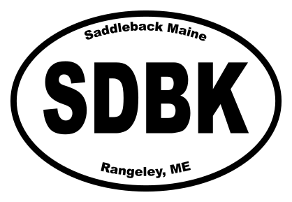 Saddleback Maine Oval Sticker