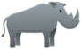 Safari Rhino Icon Cartoon Sticker