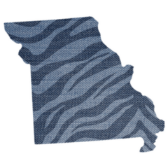 Safari Tiger Skin Print. State Missouri Sticker