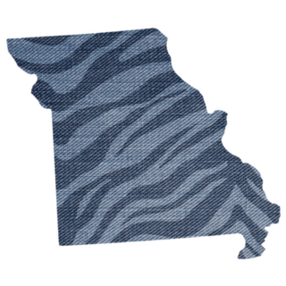 Safari Tiger Skin Print. State Missouri Sticker