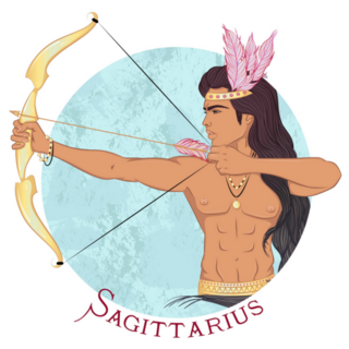 Sagittarius Astrological Archery Illustration Sticker